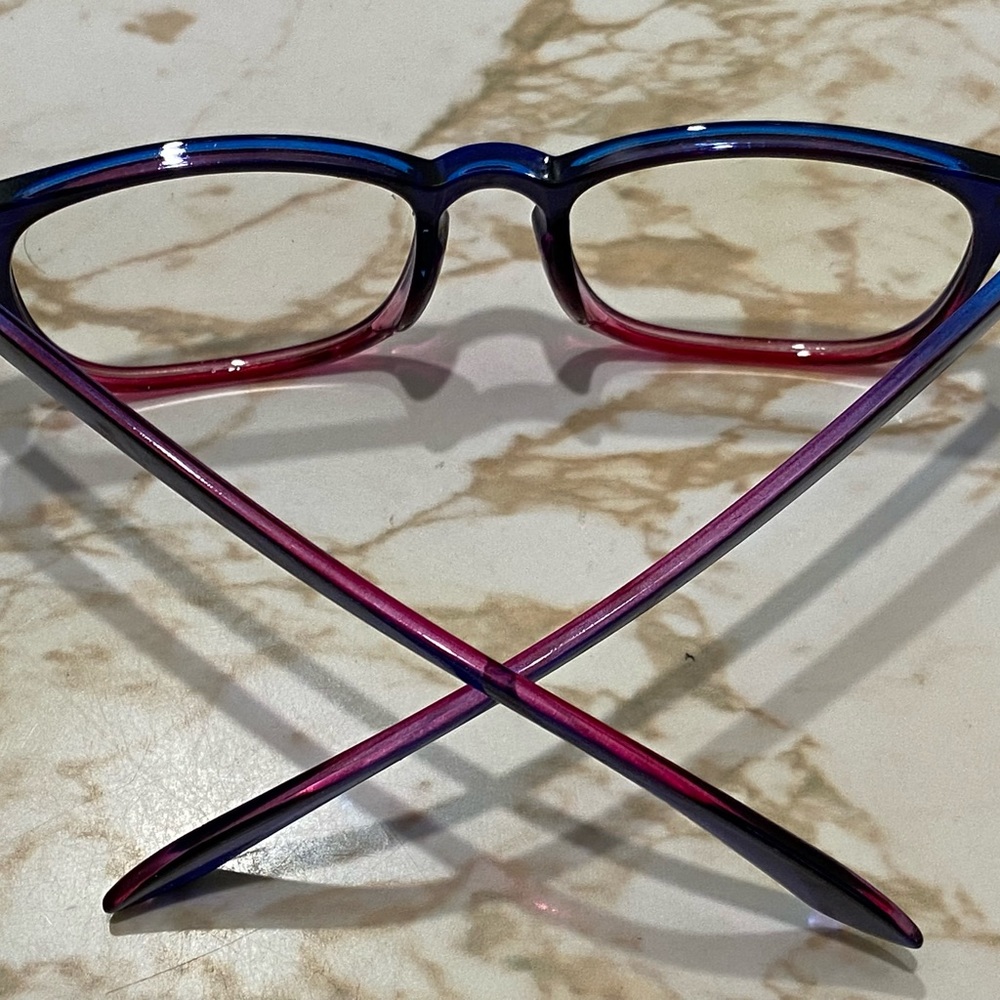 DUCO Blue Light Blocking Glasses - Computer Gaming  - Unisex Blue/Purple Frame